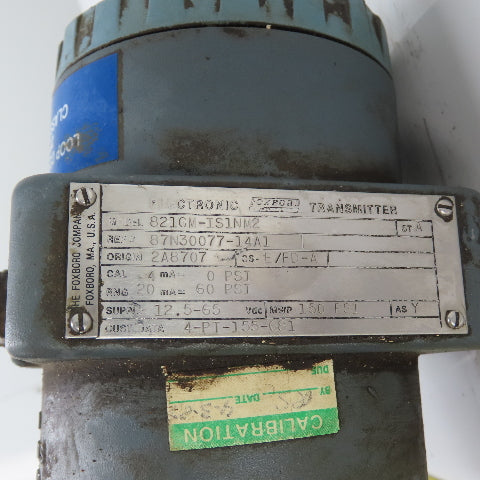 Foxboro 821GM-IS1NM2 Electronic Pressure Transmitter 4-20mA 60PSI W/ D0135ND
