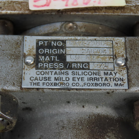 Foxboro 821GM-IS1NM2 Electronic Pressure Transmitter 4-20mA 60PSI W/ D0135ND