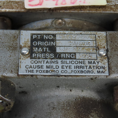 Foxboro 821GM-IS1NM2 Electronic Pressure Transmitter 4-20mA 60PSI W/ D0135ND