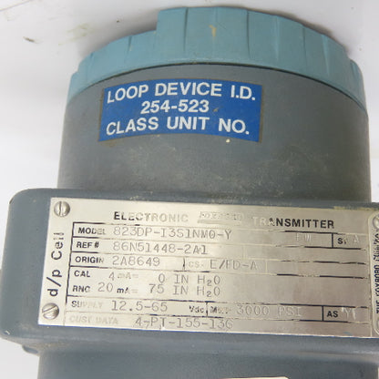 Foxboro 823DP-I3S1NM0-Y Electronic Pressure Transmitter 4-20mA 75PSI W/ A182F316
