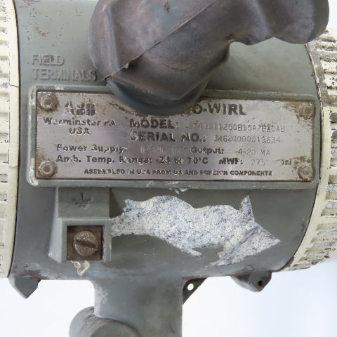 ABB ST4311125QB15A2EX0AB Trio-Wirl Flow Meter Transmitter Inline 1"
