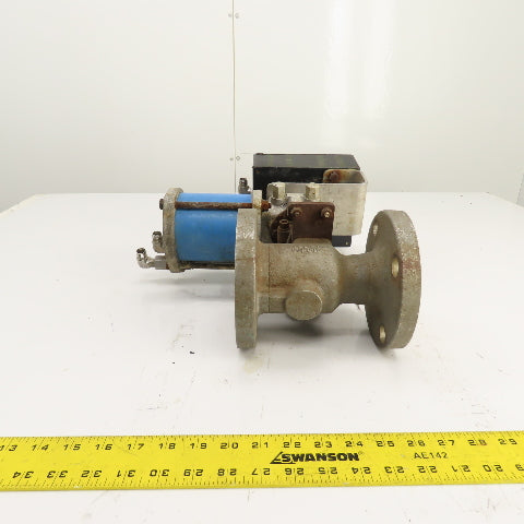 Jamesbury 2" Stainless Valve W/ PMW Pneumatic Positioner Indicator P-2000