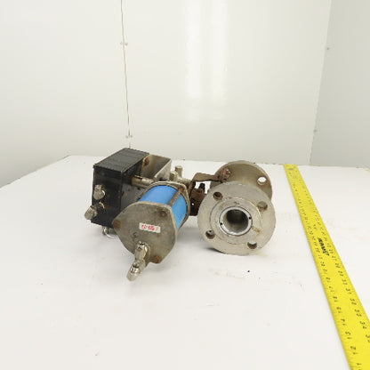 Jamesbury 2" Stainless Valve W/ PMW Pneumatic Positioner Indicator P-2000