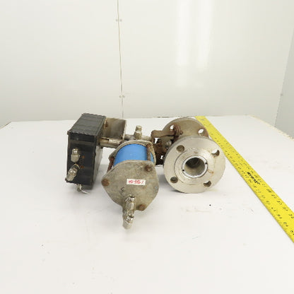 Jamesbury 2" Stainless Valve W/ PMW Pneumatic Positioner Indicator P-2000