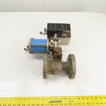 Jamesbury 2" Stainless Valve W/ PMW Pneumatic Positioner Indicator P-2000