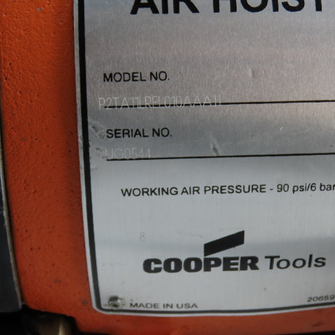 Gardner Denver P2TA11LREL010AAA11 1100LB .55 Ton Air Chain Hoist 10' Lift 34FPM