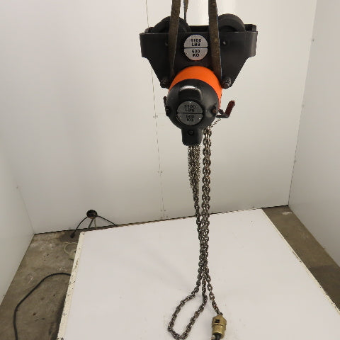 Gardner Denver P2TA11LREL010AAA11 1100LB .55 Ton Air Chain Hoist 10' Lift 34FPM