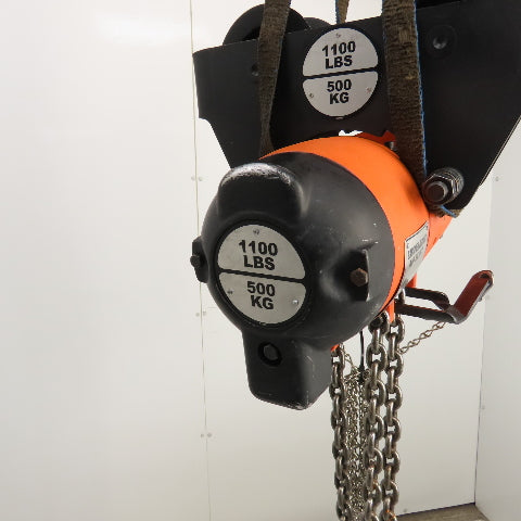 Gardner Denver P2TA11LREL010AAA11 1100LB .55 Ton Air Chain Hoist 10' Lift 34FPM