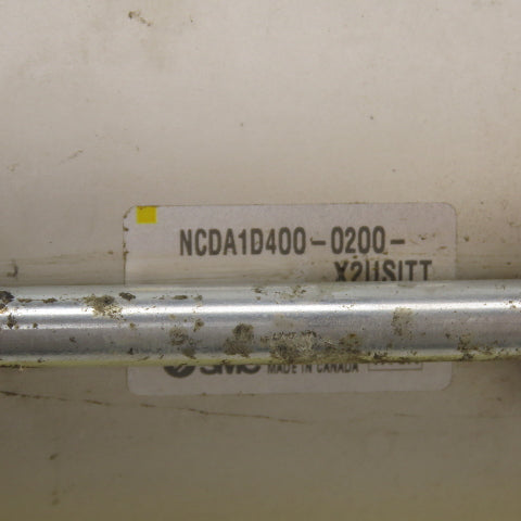SMC NCDA1D400-0200 Double Acting Air Cylinder 4" Bore 2" Stroke 1" Rod 1/2" NPT
