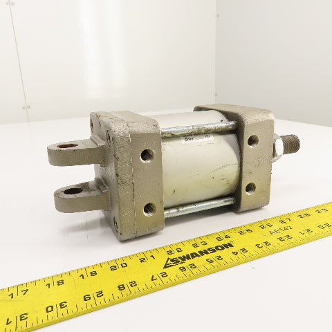 SMC NCDA1D400-0200 Double Acting Air Cylinder 4" Bore 2" Stroke 1" Rod 1/2" NPT