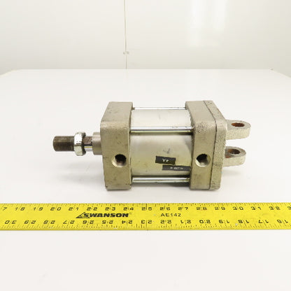 SMC NCDA1D400-0200 Double Acting Air Cylinder 4" Bore 2" Stroke 1" Rod 1/2" NPT