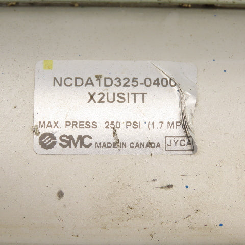 SMC NCDA1D325-0400 Double Acting Air Cylinder 3.25" Bore 4" Stroke 1" Rod