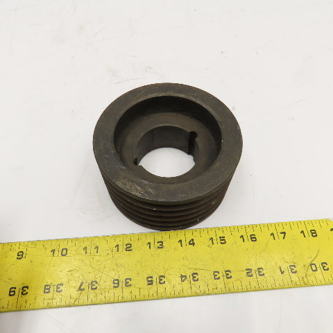 5 Groove 3V Section V-Belt Pulley Taper Lock Bushed 4.500 OD