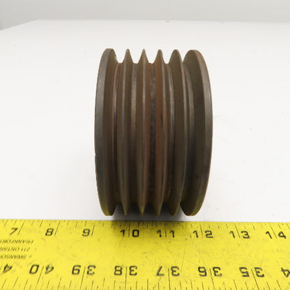 5 Groove 3V Section V-Belt Pulley Taper Lock Bushed 4.500 OD