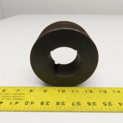 5 Groove 3V Section V-Belt Pulley Taper Lock Bushed 4.500 OD