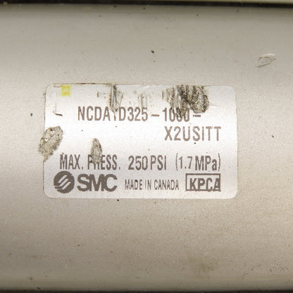 SMC NCDA1D325-1000 Double Acting Air Cylinder 3.25" Bore 10" Stroke 1" Rod