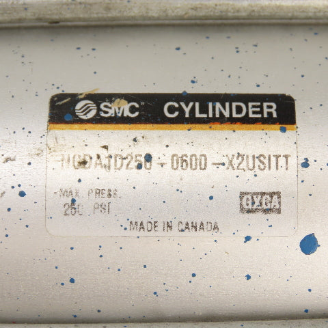 SMC NCDA1D250-0600 Double Acting Air Cylinder 2.50" Bore 6" Stroke 5/8" Rod
