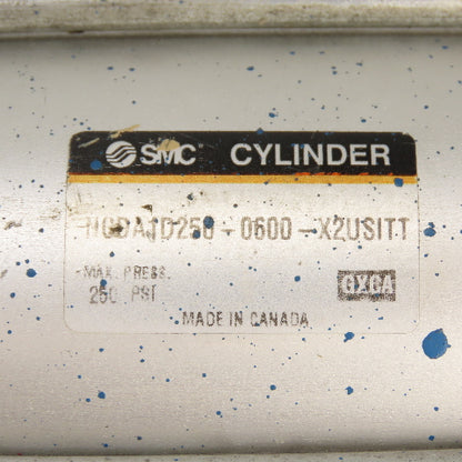 SMC NCDA1D250-0600 Double Acting Air Cylinder 2.50" Bore 6" Stroke 5/8" Rod