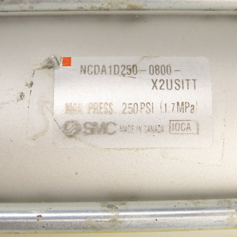 SMC NCDA1D250-0800 Double Acting Air Cylinder 2.50" Bore 8" Stroke 5/8" Rod