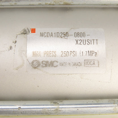 SMC NCDA1D250-0800 Double Acting Air Cylinder 2.50" Bore 8" Stroke 5/8" Rod