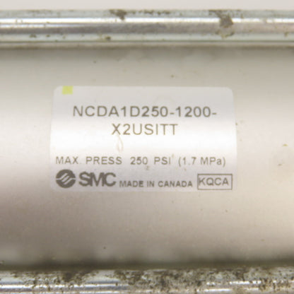 SMC NCDA1D250-1200 Double Acting Air Cylinder 2.50" Bore 12" Stroke 5/8" Rod