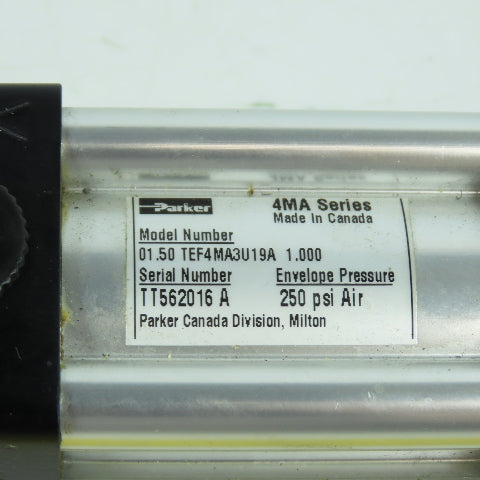 Parker 4MA Double Acting Air Cylinder 1.5" Bore 1" Stroke 5/8" Rod 3/8" NPT