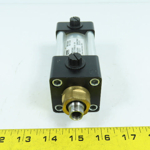 Parker 4MA Double Acting Air Cylinder 1.5" Bore 1" Stroke 5/8" Rod 3/8" NPT