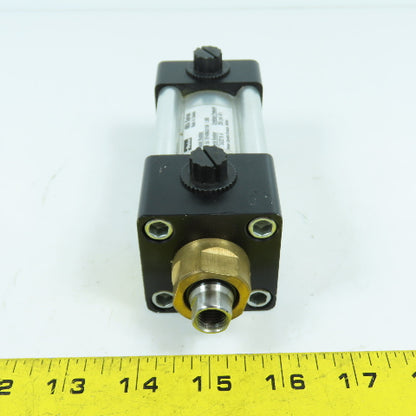 Parker 2MA Double Acting Air Cylinder 1.5" Bore 1" Stroke 5/8" Rod 3/8" NPT