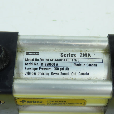 Parker 4MA Double Acting Air Cylinder 1.5" Bore 1.375" Stroke 5/8" Rod 3/8" NPT