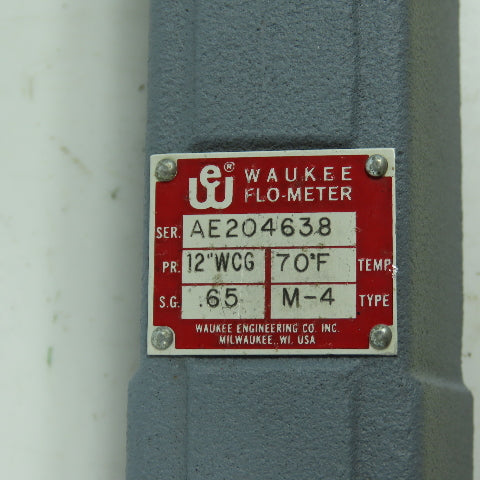 Waukee M-4 Flo-Meter Gas Flow Meter PR 12WCG W/ Waukee-Tronic Controller 1" NPT