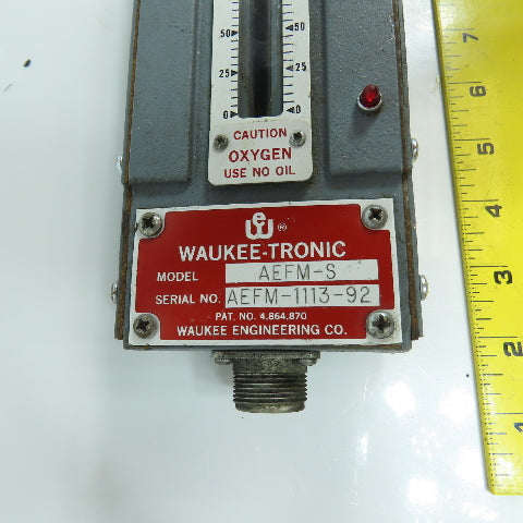 Waukee MPX-7 Flo-Meter Gas Flow Meter PR 30PSIG W/ Waukee-Tronic Controller