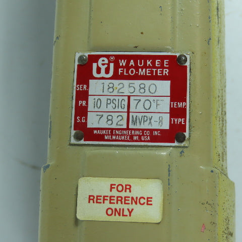 Waukee MVPX-8 Flo-Meter Gas Flow Meter PR 10PSIG 1-1/4" NPT SG .782