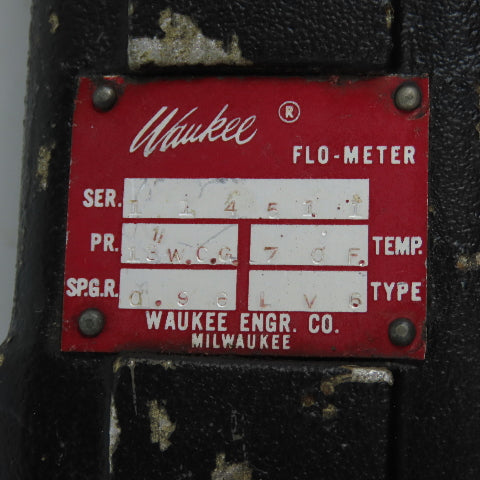Waukee LV6 Flo-Meter Gas Flow Meter PR 13WCG 2" NPT SPGR 0.96