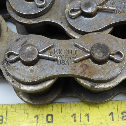 Link Belt No. 120 Single Strand Cottered Roller Chain 6'