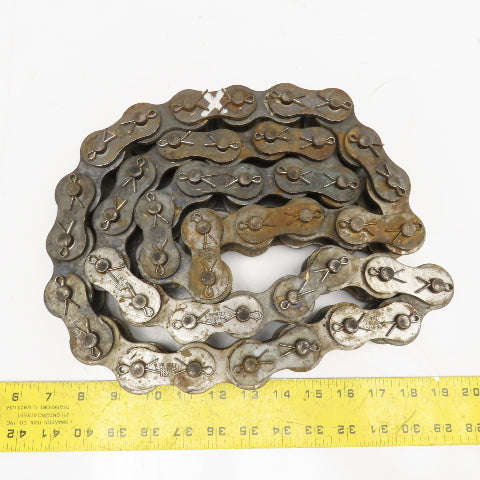 Link Belt No. 120 Single Strand Cottered Roller Chain 6'