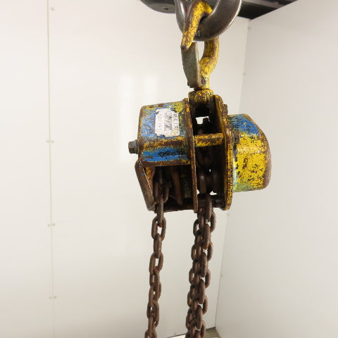 Yale Shop Kinh SHA 1 Ton Manual Chain Fall Hoist 20' Lift 18' Pendant Chain 1