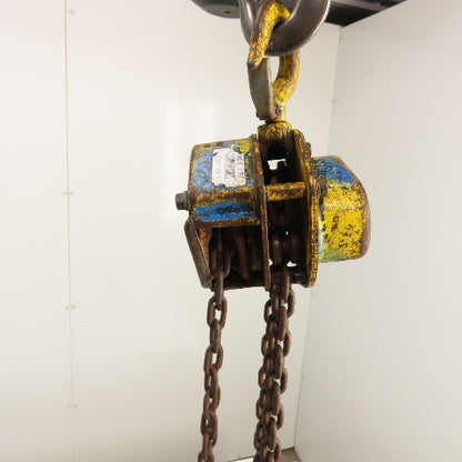 Yale Shop Kinh SHA 1 Ton Manual Chain Fall Hoist 20' Lift 18' Pendant Chain 1