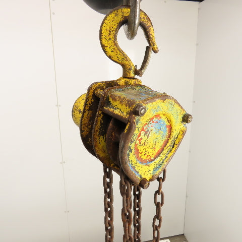 Yale Shop Kinh SHA 1 Ton Manual Chain Fall Hoist 20' Lift 18' Pendant Chain 1