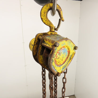 Yale Shop Kinh SHA 1 Ton Manual Chain Fall Hoist 20' Lift 18' Pendant Chain 1
