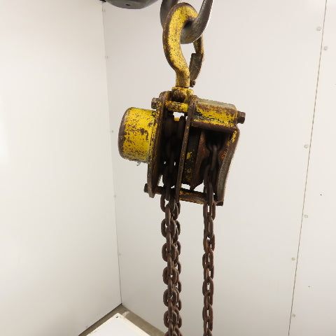 Yale Shop Kinh SHA 1 Ton Manual Chain Fall Hoist 20' Lift 18' Pendant Chain 1