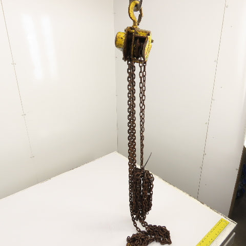 Yale Shop Kinh SHA 1 Ton Manual Chain Fall Hoist 20' Lift 18' Pendant Chain 1