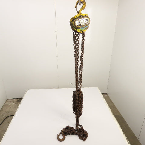 Yale Shop Kinh SHA 1 Ton Manual Chain Fall Hoist 20' Lift 18' Pendant Chain 1