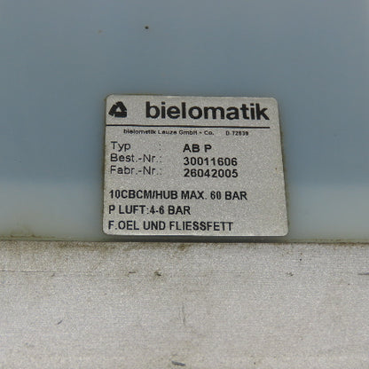 Bielomatik AB P Single Piston Lubrication Pump 60Bar Max