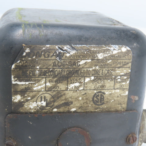 Dongan AO6-SA6 Ignition Transformer 120V Pri 6000V Sec 60Hz