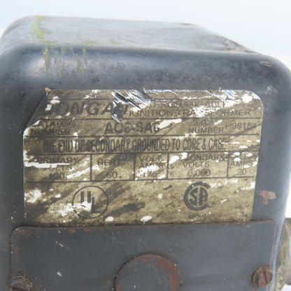 Dongan AO6-SA6 Ignition Transformer 120V Pri 6000V Sec 60Hz