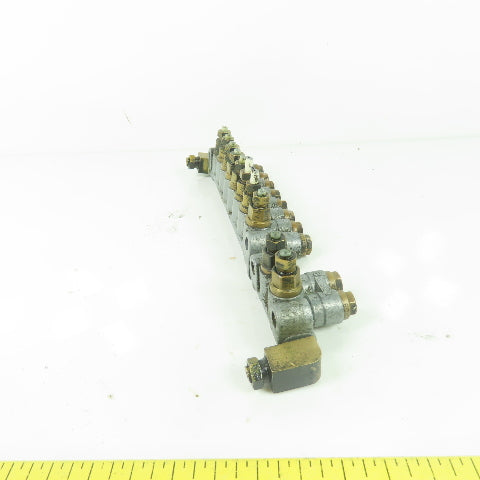 DS8 8-Port Oil Lubricator Distributor Valve W/ DS2 2-Port
