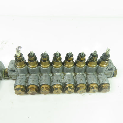 DS8 8-Port Oil Lubricator Distributor Valve W/ DS3 3-Port