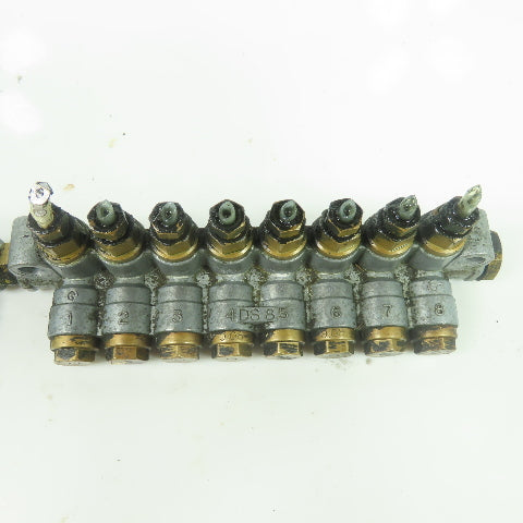 DS8 8-Port Oil Lubricator Distributor Valve W/ DS3 3-Port