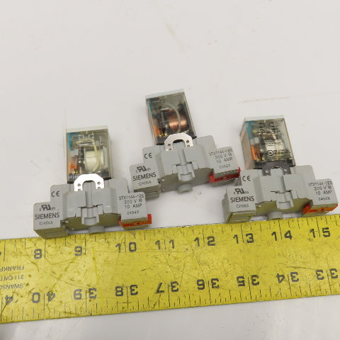 Siemens 3TX71 24VDC General Purpose Relay W/ Socket Base Lot Of 3