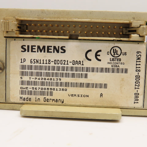Siemens 6SN1118-0DG21-0AA1 Simodrive Closed Loop Plug In Control